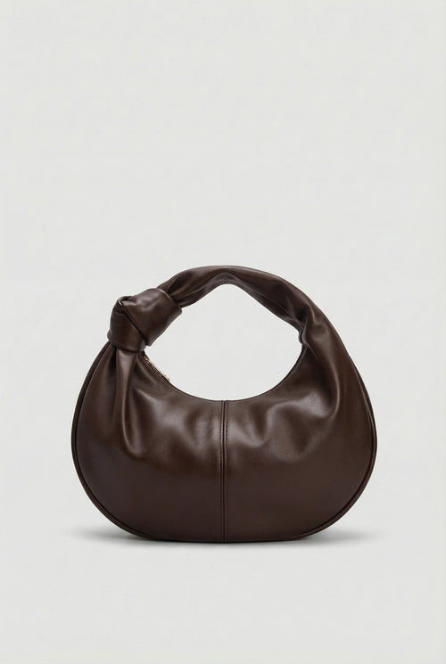 Siyah Kadın Düğüm Detaylı Baget El Çantası